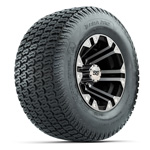 GTW&reg; Specter Black/ Machined 10 in Wheels with 20x10-10 Terra Pro Street Tires - Set of 4