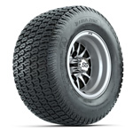 GTW&reg; Medusa Black/ Machined 10 in Wheels with 20x10-10 Terra Pro Street Tires - Set of 4