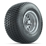 GTW&reg; Medusa Silver/ Machined 10 in Wheels with 20x10-10 Terra Pro Street Tires - Set of 4