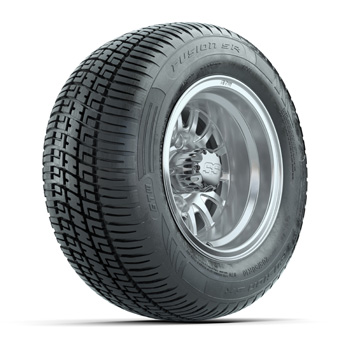 BuggiesUnlimited.com; GTW Medusa Silver/ Machined 10 in Wheels with 205/ 50-R10 Fusion S/ R Street Tires - Set of 4