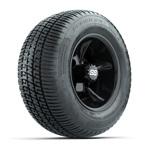GTW Godfather Black 10 in Wheels with 205/ 50-R10 Fusion S/ R Steel Belt Street Tires - Set of 4