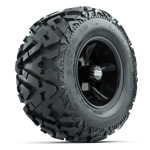 GTW&reg; Godfather Black 10 in Wheels with 20x10-10 Barrage Mud Tires - Set of 4