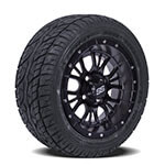 Set of (4) 12 inch Diesel Wheels on Lo-Profile Tires