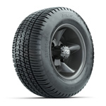 GTW Godfather Matte Gray 10 in Wheels with 205/ 50-10 Fusion Street Tires - Set of 4