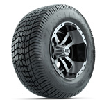 GTW&reg; Storm Trooper Black/ Machined 12 in Wheels with 255/ 50-12 Excel Classic Street Tires - 4 Set