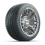 GTW&reg; Stellar Chrome 12 in Wheels with 205/ 30-12 Fusion Street Tires - Set of 4