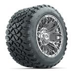GTW&reg; Stellar Chrome 12 in Wheels with 20X10-12 Nomad A/ T Tires - Set of 4