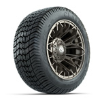 GTW&reg; Stellar Matte Bronze 12 in Wheels with 215/ 40-12 Excel Classic Street Tires - Set of 4