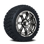 Set of (4) 14 inch Explorer Wheels on A/ T Tires