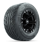 GTW&reg; Specter Matte Black 12 in Wheels with 255/ 55-R12 Fusion GTR Street Tires - Set of 4