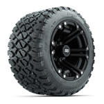 GTW&reg; Specter Matte Black 12 in Wheels with 20X10-12 Nomad A/ T Tires - Set of 4