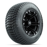 GTW&reg; Specter Matte Black 12 in Wheels with 255/ 50-12 Excel Classic Street Tires - Set of 4