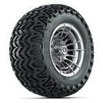 GTW&reg; Boost Chrome 12 in Wheels with 23X10.5-12 Predator All-Terrain Tires - Set of 4