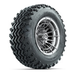 GTW&reg; Boost Chrome 12 in Wheels with 23X10-12 Rogue All-Terrain Tires - Set of 4