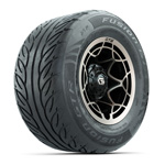 GTW&reg; Nexus Black/ Bronze 12 in Wheels with 255/ 55-R12 Fusion GTR Street Tires - Set of 4