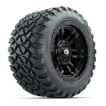 GTW&reg; Shogun Gloss Black 12 in Wheels with 22X11-R12 Nomad A/ T Tires - Set of 4