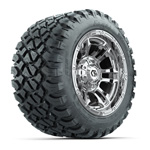 GTW&reg; Shogun Chrome 12 in Wheels with 22X11-R12 Nomad A/ T Tires - Set of 4