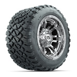 GTW&reg; Shogun Chrome 12 in Wheels with 20X10-12 Nomad A/ T Tires - Set of 4