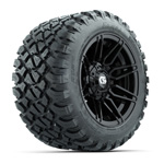 GTW&reg; Stealth Gloss Black 12 in Wheels with 22X11-R12 Nomad A/ T Tires - Set of 4