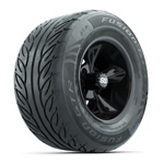 GTW&reg; Godfather Black 12 in Wheels with 255/ 55-R12 Fusion GTR Street Tires - Set of 4