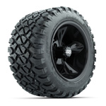 GTW&reg; Godfather Black 12 in Wheels with 22X11-R12 Nomad A/ T Tires - Set of 4