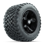 GTW&reg; Godfather Black 12 in Wheels with 20X10-12 Nomad A/ T Tires - Set of 4