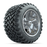 GTW&reg; Godfather Chrome 12 in Wheels with 22X11-R12 Nomad A/ T Tires - Set of 4