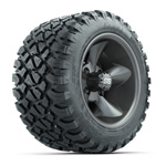 GTW&reg; Godfather Matte Gray 12 in Wheels with 22X11-R12 Nomad A/ T Tires - Set of 4