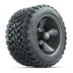 GTW&reg; Godfather Matte Gray 12 in Wheels with 20X10-12 Nomad A/ T Tires - Set of 4