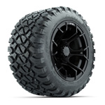 GTW&reg; Spyder Matte Black 12 in Wheels with 22X11-R12 Nomad A/ T Tires - Set of 4