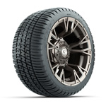 GTW&reg; Vandal Bronze/ Machined 12 in Wheels with 205/ 30-12 Fusion Street Tires - Set of 4