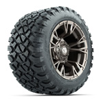 GTW&reg; Vandal Bronze/ Machined 12 in Wheels with 22X11-R12 Nomad A/ T Tires - Set of 4