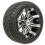 Set of 4 GTW Tempest Wheels with Duro Lo-Pro Street Tires - 12 Inch