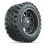 GTW&reg; Volt Gunmetal 14 in Wheels with 22X10-14 Timberwolf All-Terrain Tires - Set of 4