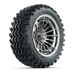 GTW&reg; Boost Chrome 14 in Wheels with 23X10-14 Rogue All-Terrain Tires - Set of 4