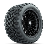GTW&reg; Boost Gloss Black 14 in Wheels with 23X10-R14 Nomad All-Terrain Tires - Set of 4