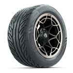 GTW&reg; Nexus Black/ Bronze 14 in Wheels with 255/ 45-R14 Fusion GTR Street Tires - Set of 4