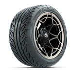 GTW&reg; Nexus Black/ Bronze 14 in Wheels with 225/ 40-R14 Fusion GTR Street Tires - Set of 4