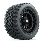 GTW&reg; Barricade Black 14 in Wheels with 23X10-R14 Nomad All-Terrain Tires - Set of 4