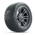 GTW&reg; Shogun Gunmetal 14 in Wheels with 225/ 40-R14 Fusion GTR Street Tires - Set of 4