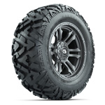 GTW&reg; Shogun Gunmetal 14 in Wheels with 25x10-14 Barrage Mud Tires - Set of 4