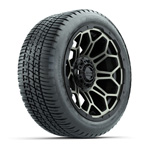 GTW&reg; Bravo Black/ Bronze 14 in Wheels with 205/ 30-R14 Fusion Street Tires - Set of 4