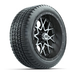 GTW&reg; Vortex 2 Matte Gray/ Machined 14 in Wheels with 205/ 30-R14 Fusion Street Tires - Set of 4