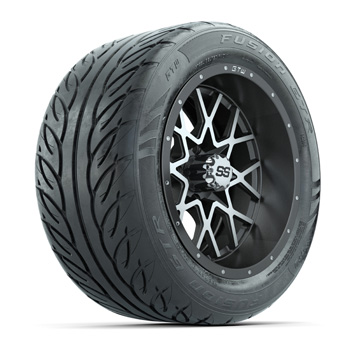 BuggiesUnlimited.com; GTW® Vortex 2 Matte Gray/ Machined 14 in Wheels with 255/ 45-R14 Fusion GTR Street Tires - 4 Set