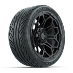 GTW&reg; Bravo Matte Black 14 in Wheels with 205/ 40-R14 Fusion GTR Street Tires - Set of 4