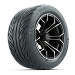 GTW&reg; Spyder Matte Black/ Bronze 14 in Wheels with 255/ 45-R14 Fusion GTR Street Tires - Set of 4