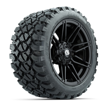 BuggiesUnlimited.com; GTW® Stealth Gloss Black 14 in Wheels with 23X10-R14 Nomad All-Terrain Tires – Set of 4