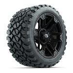 GTW&reg; Graffiti Gloss Black 14 in Wheels with 23X10-R14 Nomad All-Terrain Tires - Set of 4