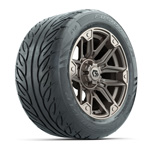 GTW&reg; Graffiti Bronze/ Black 14 in Wheels with 255/ 45-R14 Fusion GTR Street Tires - Set of 4