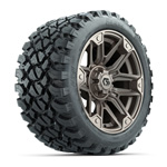 GTW&reg; Graffiti Bronze/ Black 14 in Wheels with 23X10-R14 Nomad All-Terrain Tires - Set of 4